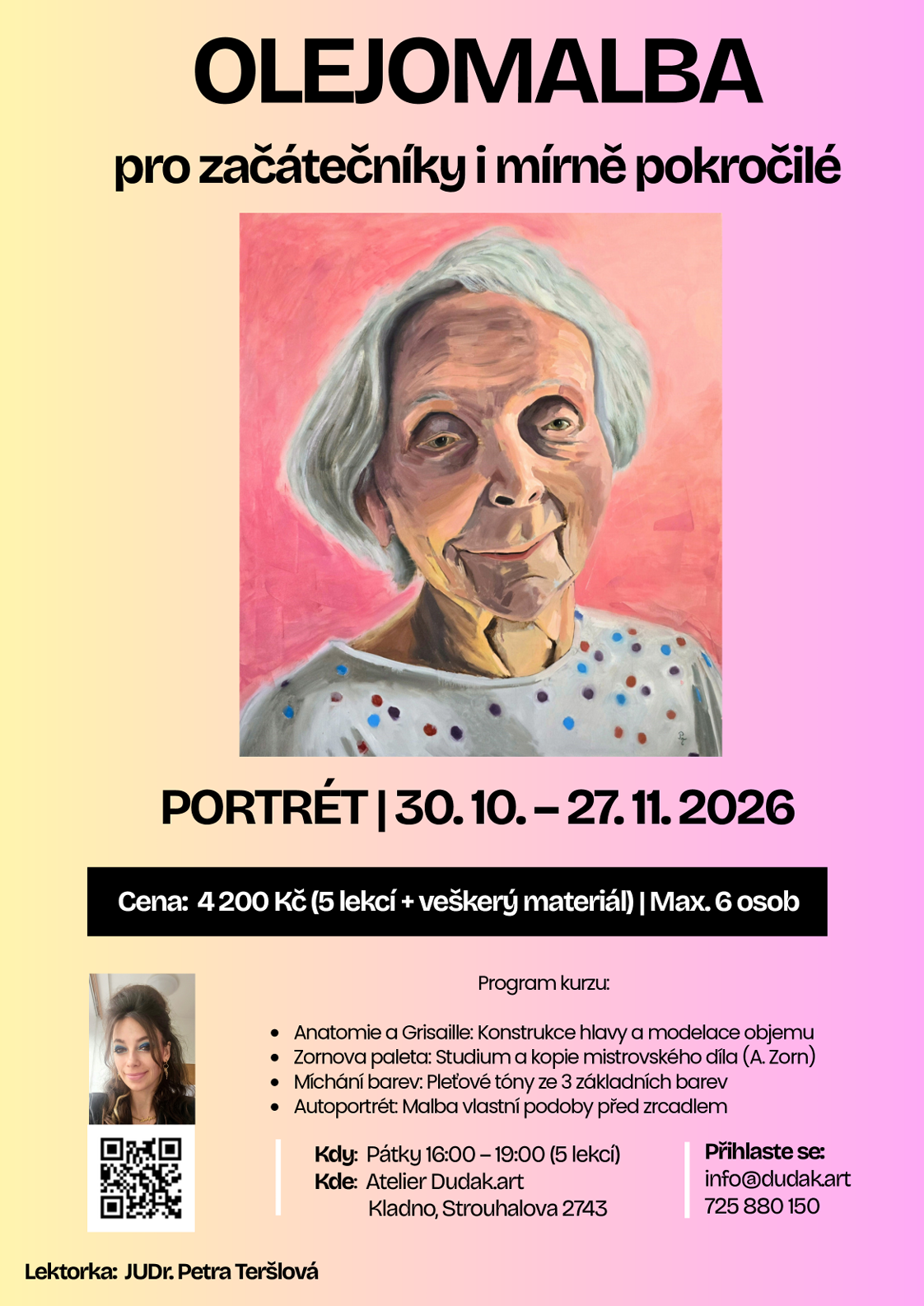 olejomalba pro začátečníky i pokročilé - portrét
